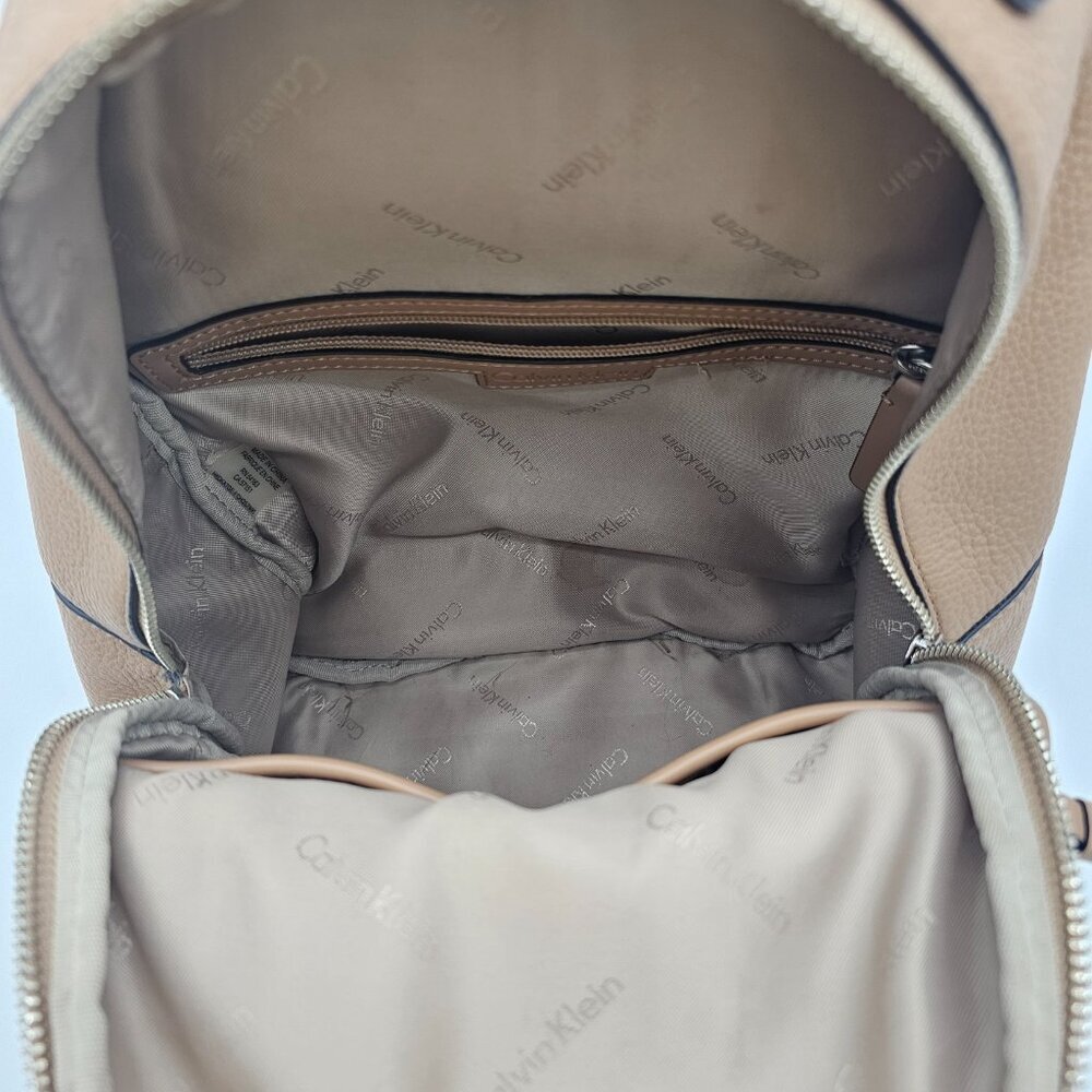 Calvin Klein Pebble Leather Small Backpack Tan – Repair Needed - Picture 9 of 16